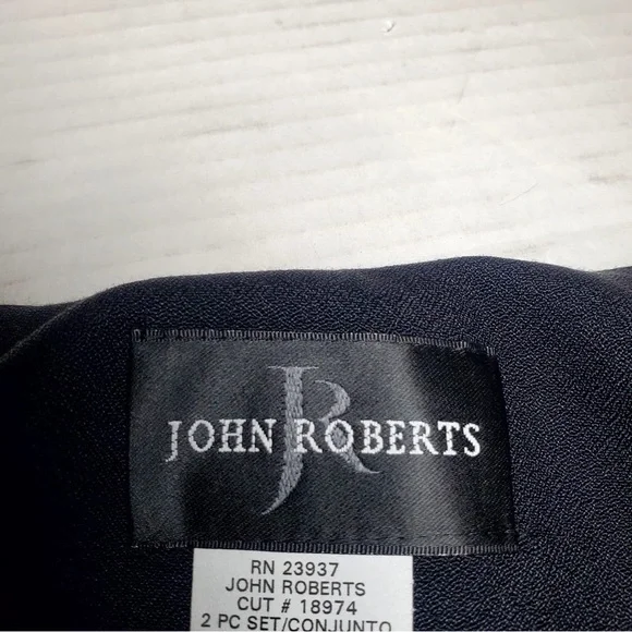 Vintage 80s John Roberts Embroidered Zip Up Black Jacket Blazer Size 14 - Picture 11 of 11